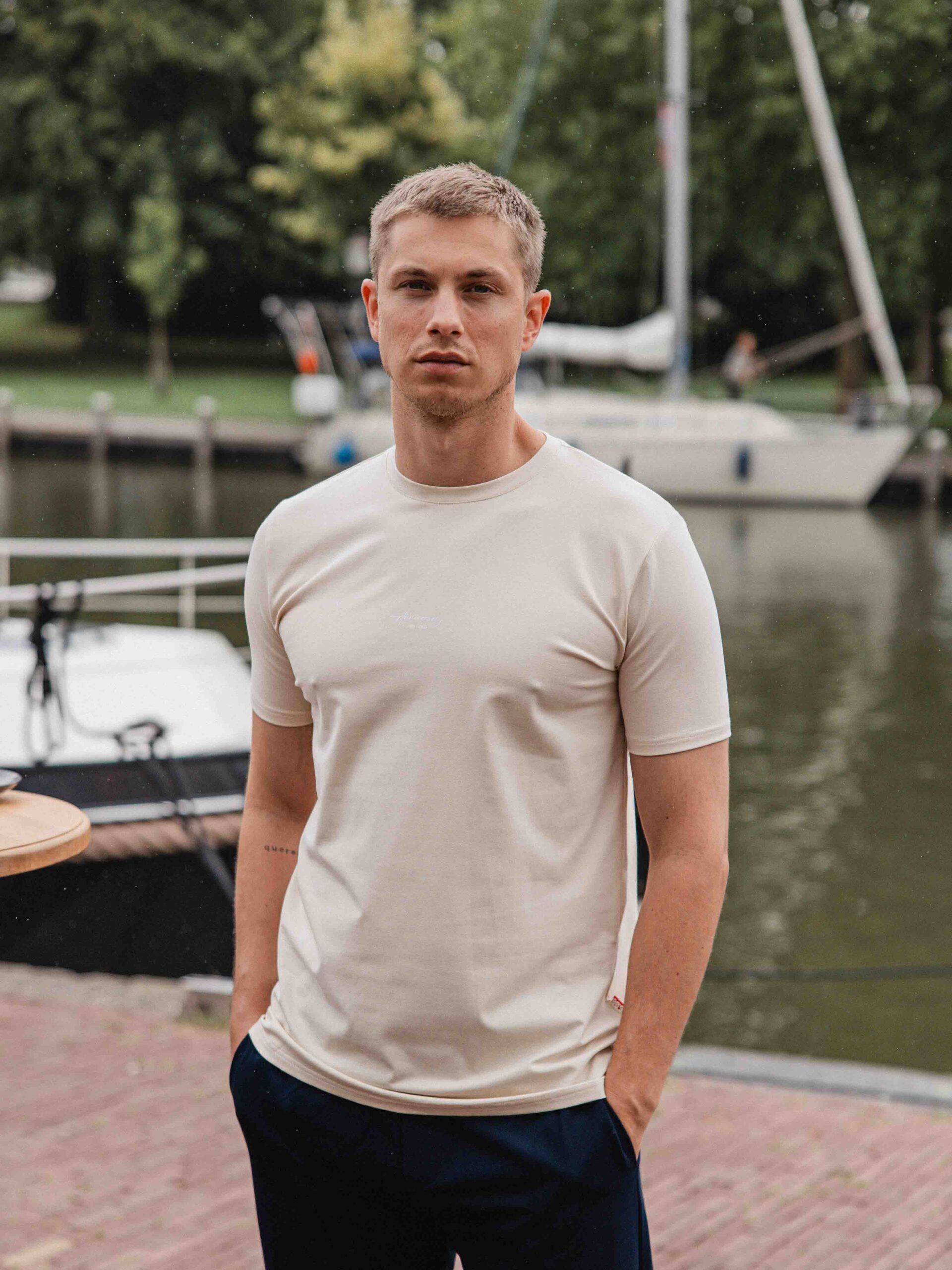 Creme Limoncello Slimfit T-shirt 1608 WEAR