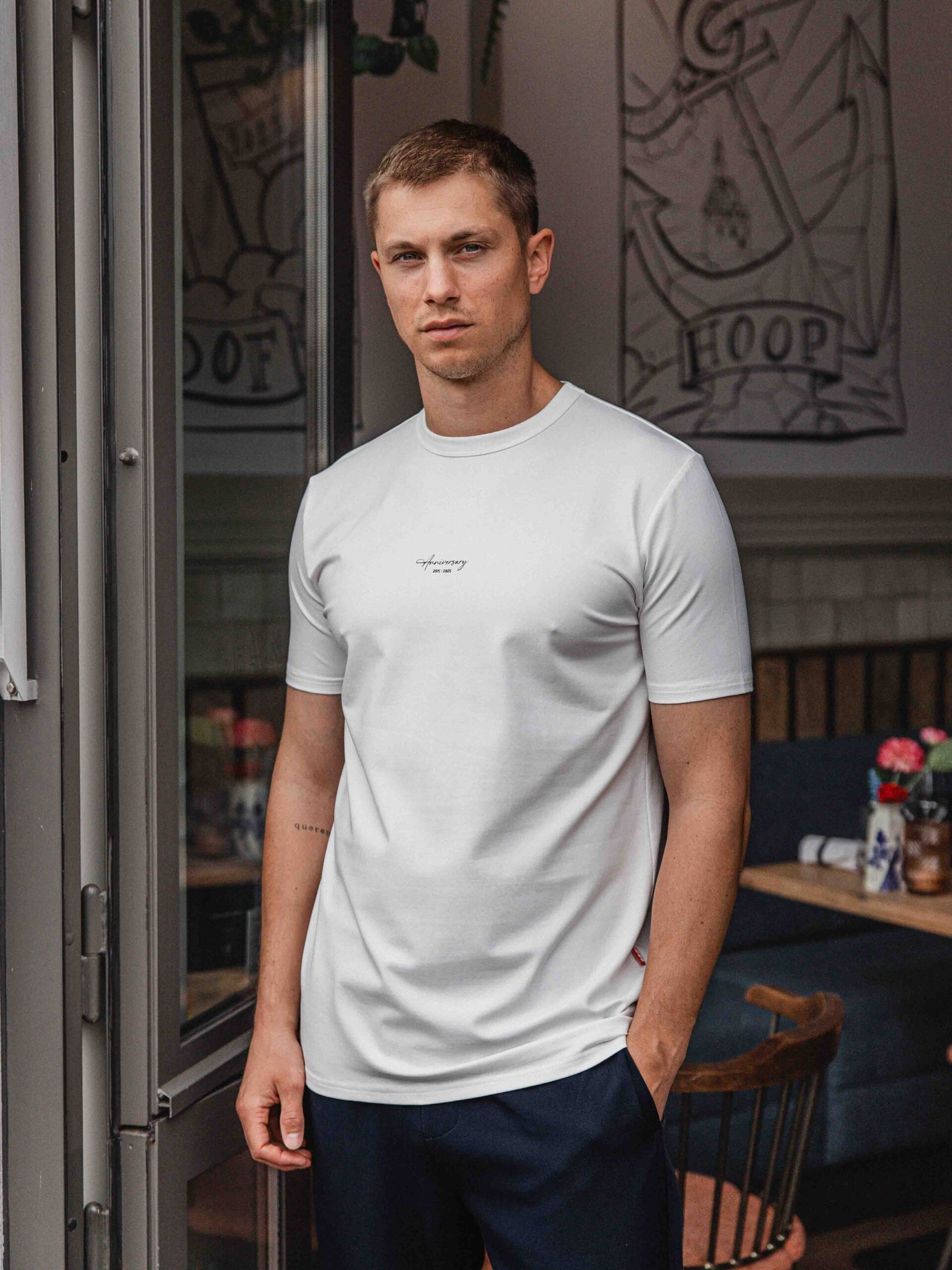 White A’dam Slimfit T-shirt 1608 WEAR