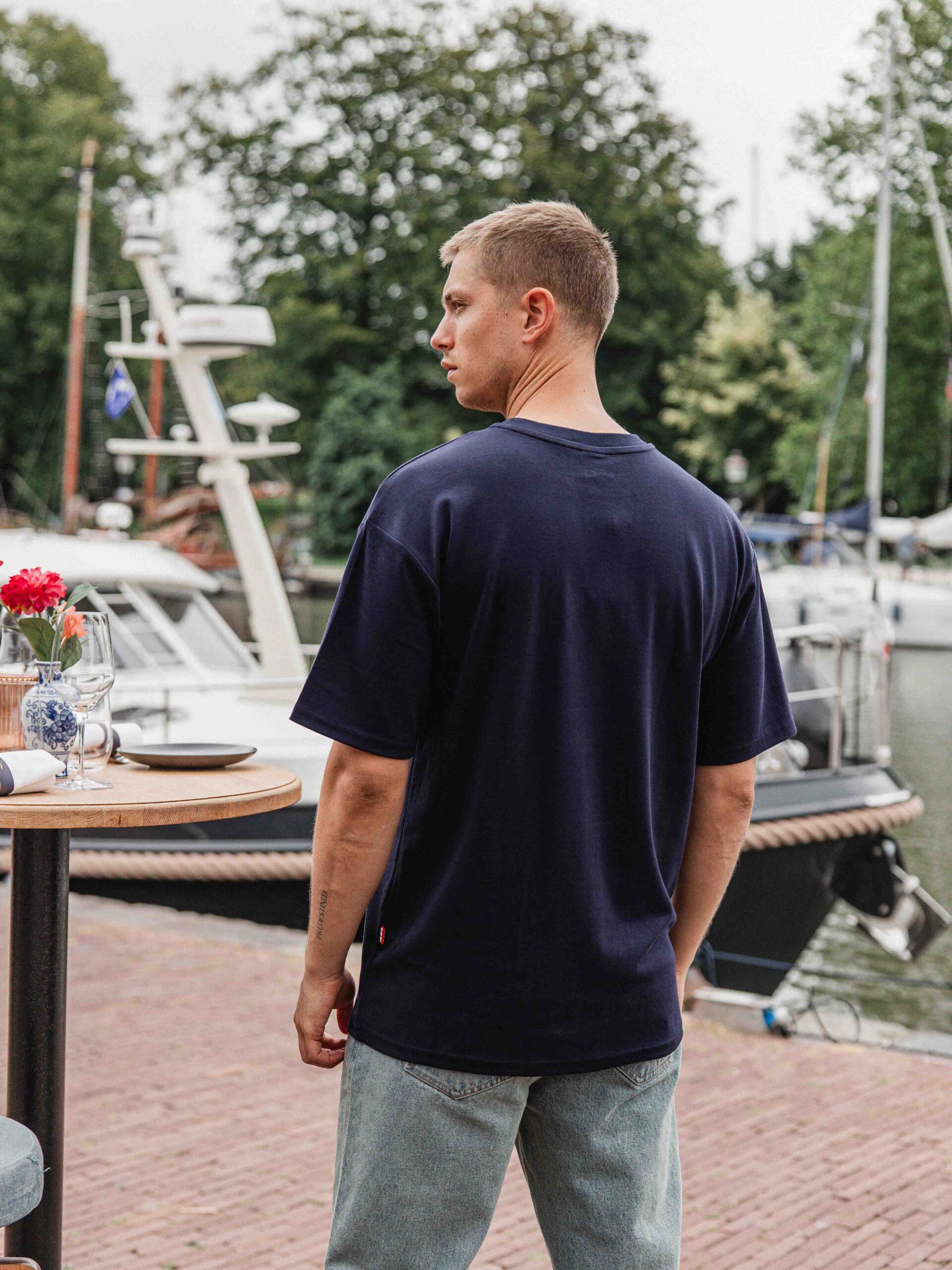 Navy Oversized Crab T-shirt 1608 WEAR