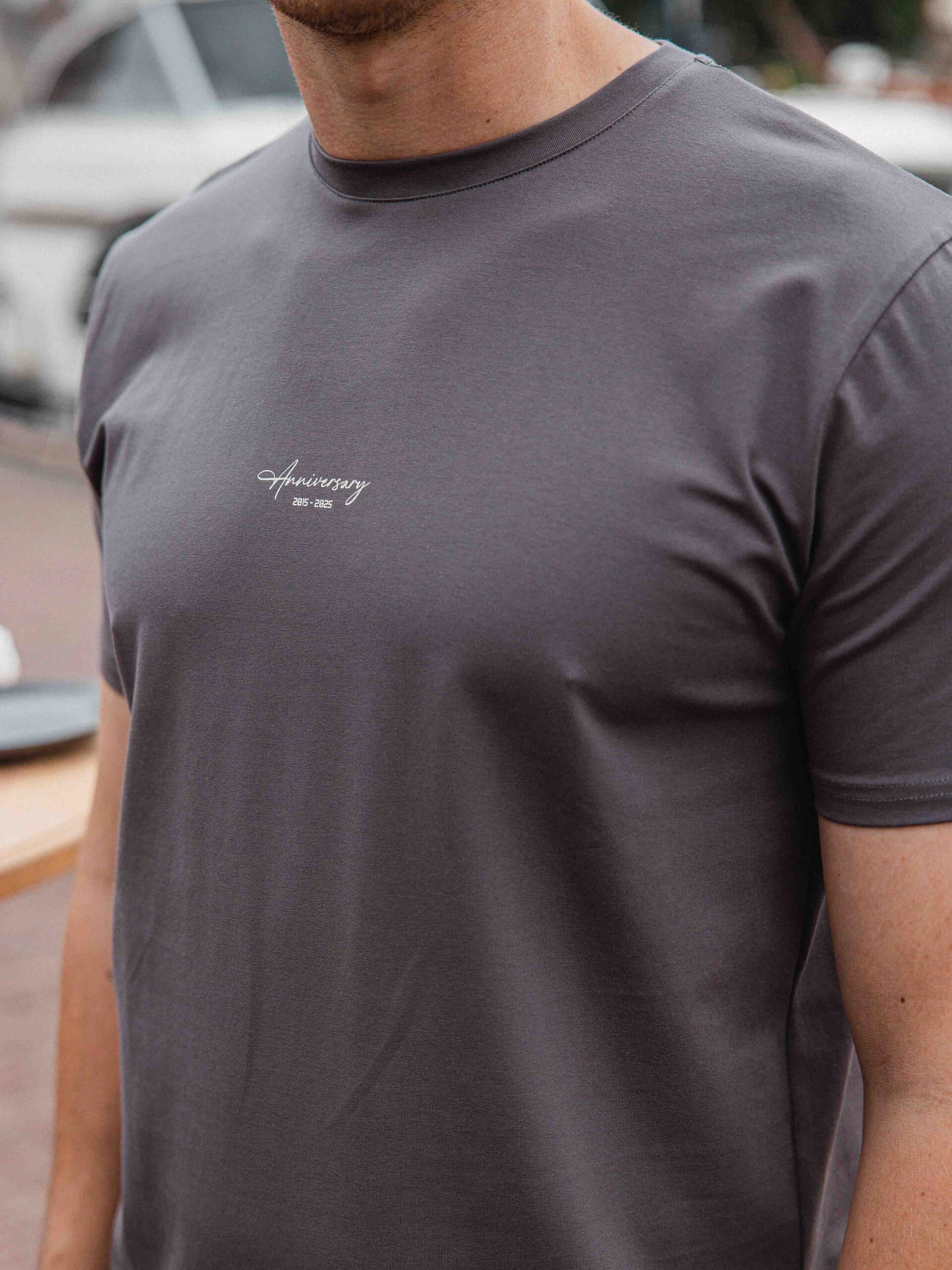 Dark Grey Global Slimfit T-shirt 1608 WEAR
