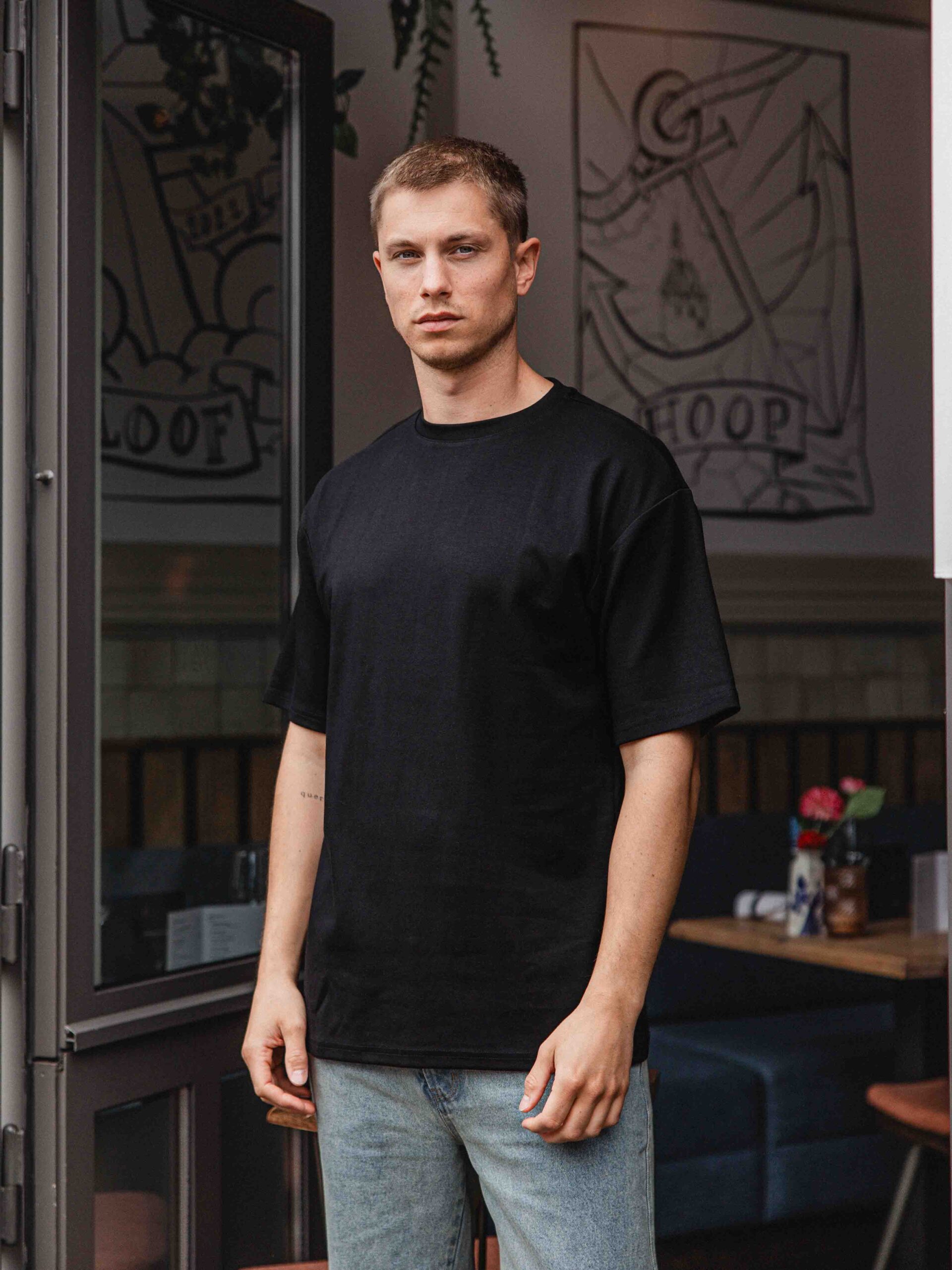 Black Oversized T-shirt 1608 WEAR