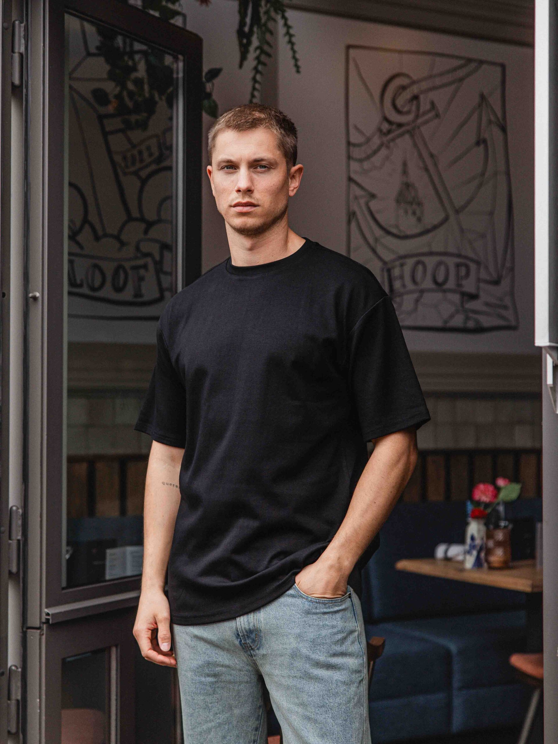 Black Oversized T-shirt 1608 WEAR