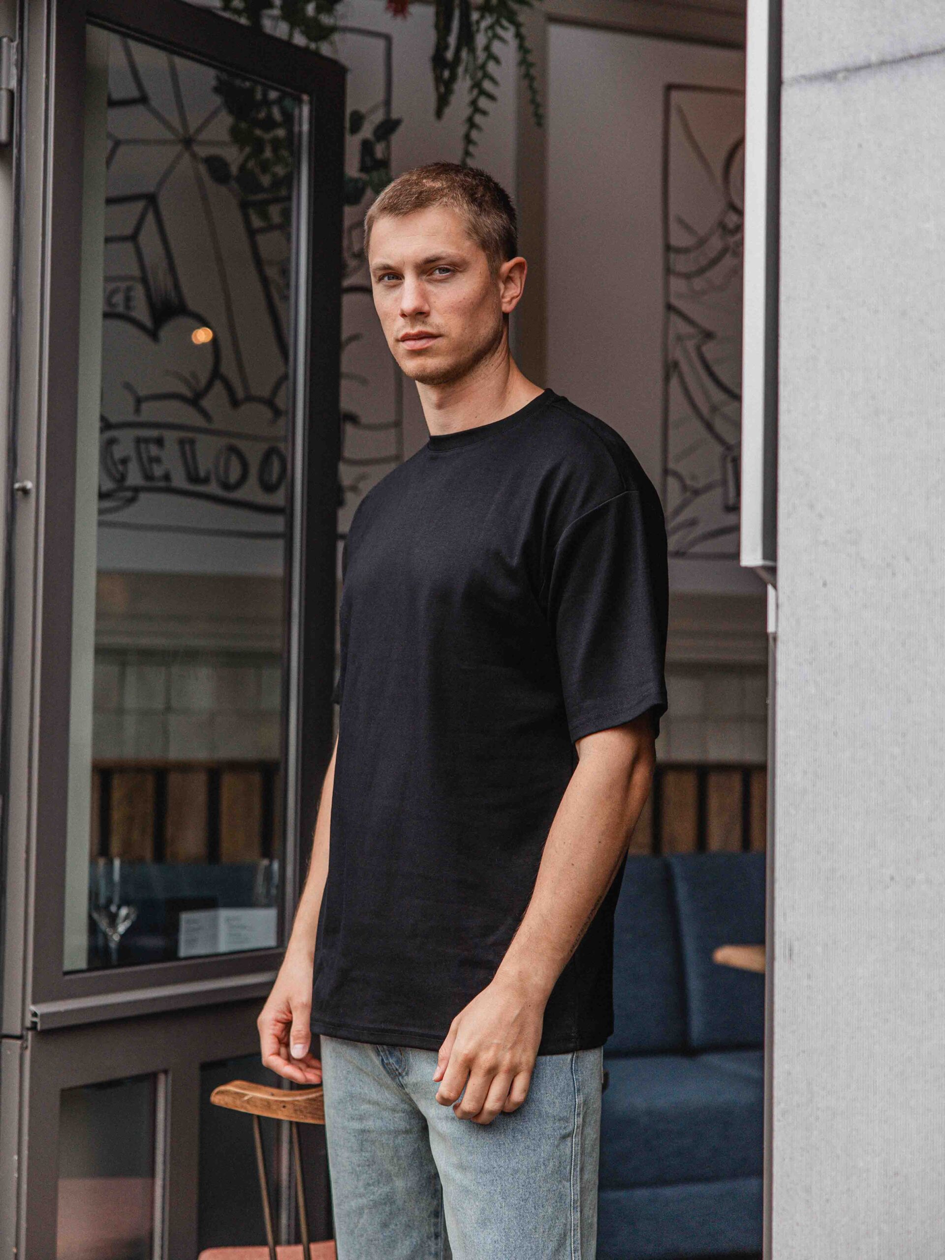 Black Oversized T-shirt 1608 WEAR