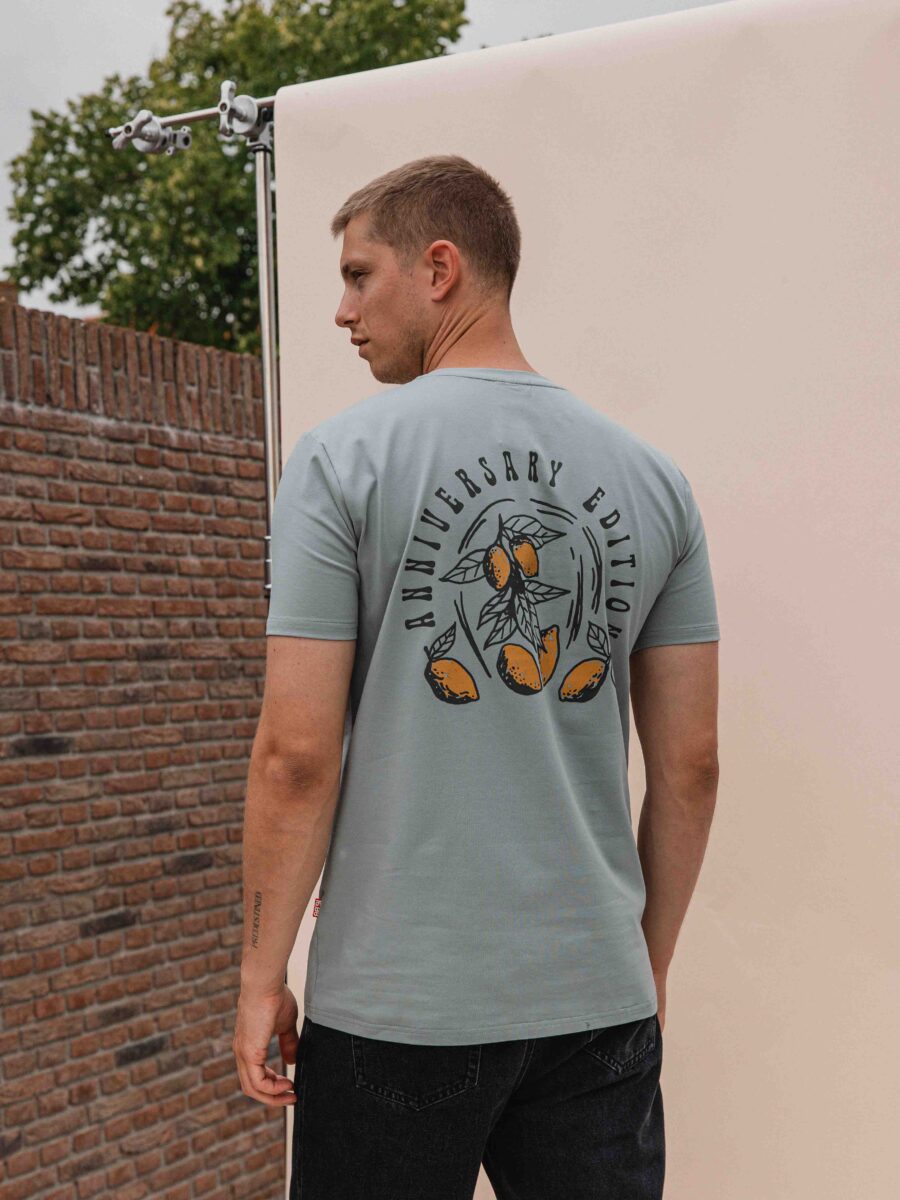 Slimfit-T-Shirt Olive Zitrone