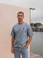 Blue Lobster Front Oversized T-shirt
