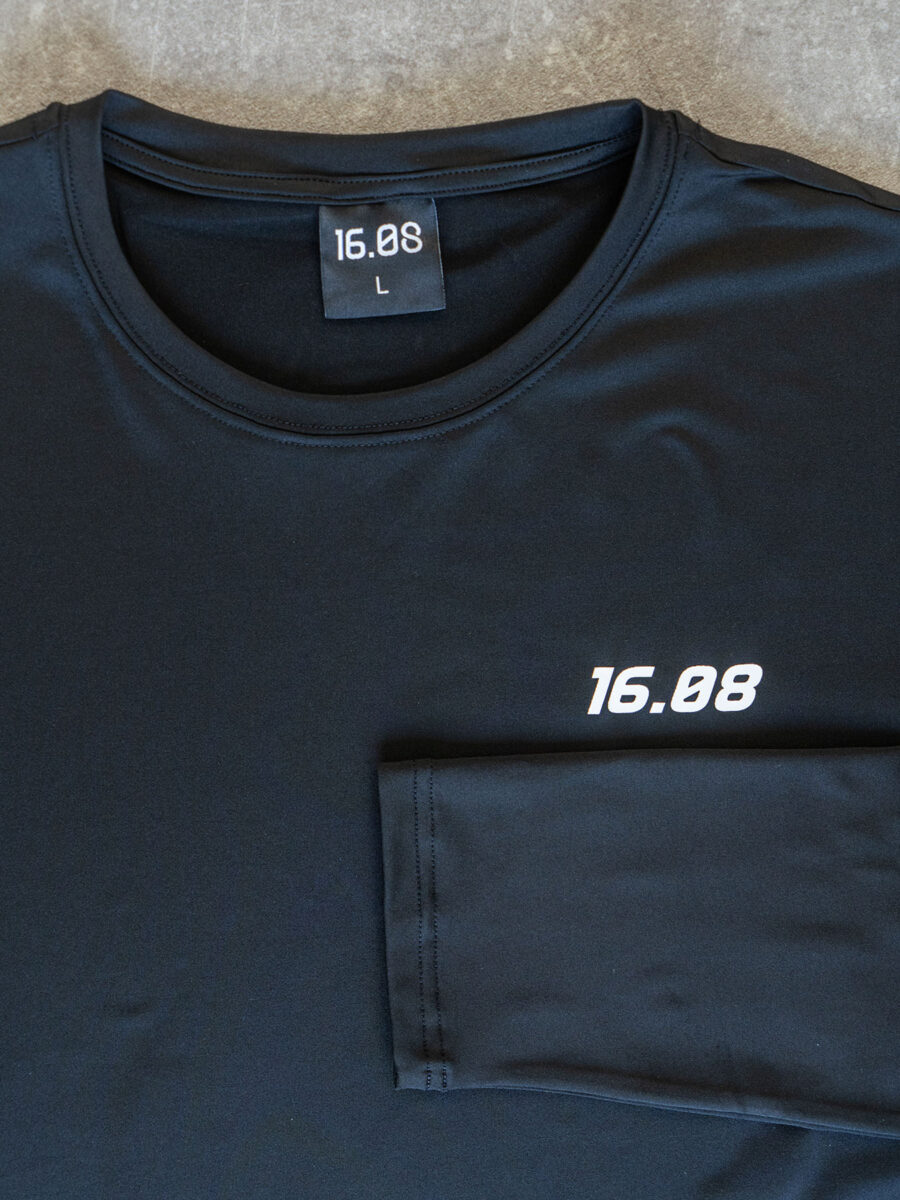Schwarzes Sport-Langarmshirt