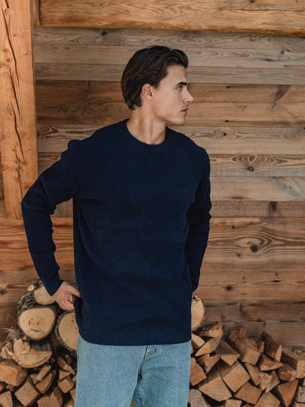 Navy Soft Knit Pullover 1608 WEAR