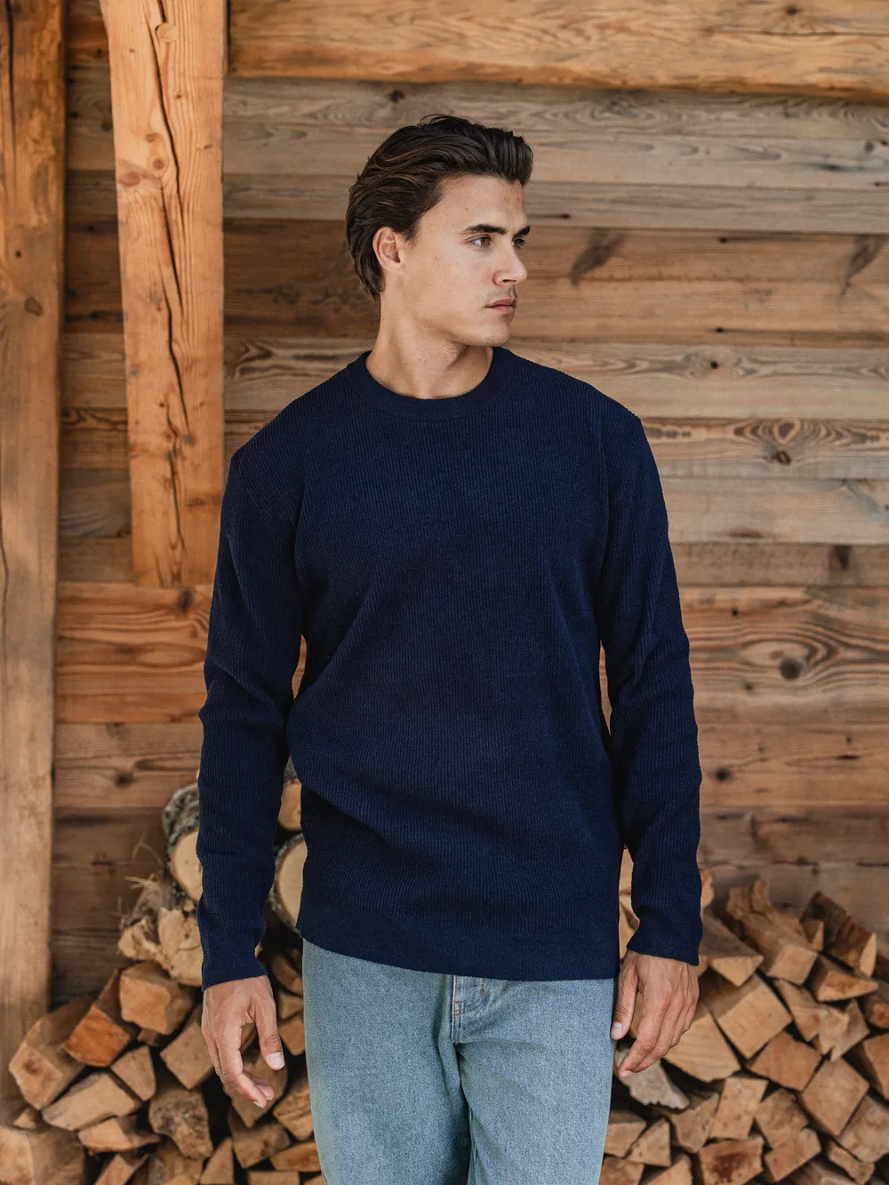 Navy Soft Knit Pullover 1608 WEAR