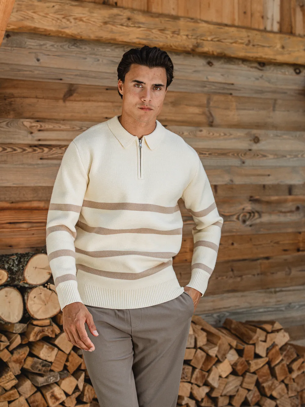 Off White Stripe Sweater 1608 WEAR