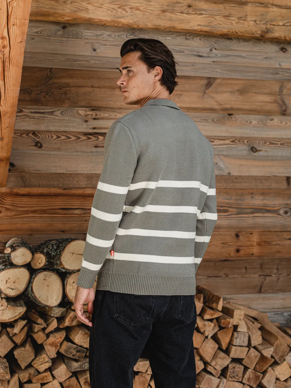 Green Stripe Sweater 1608 WEAR