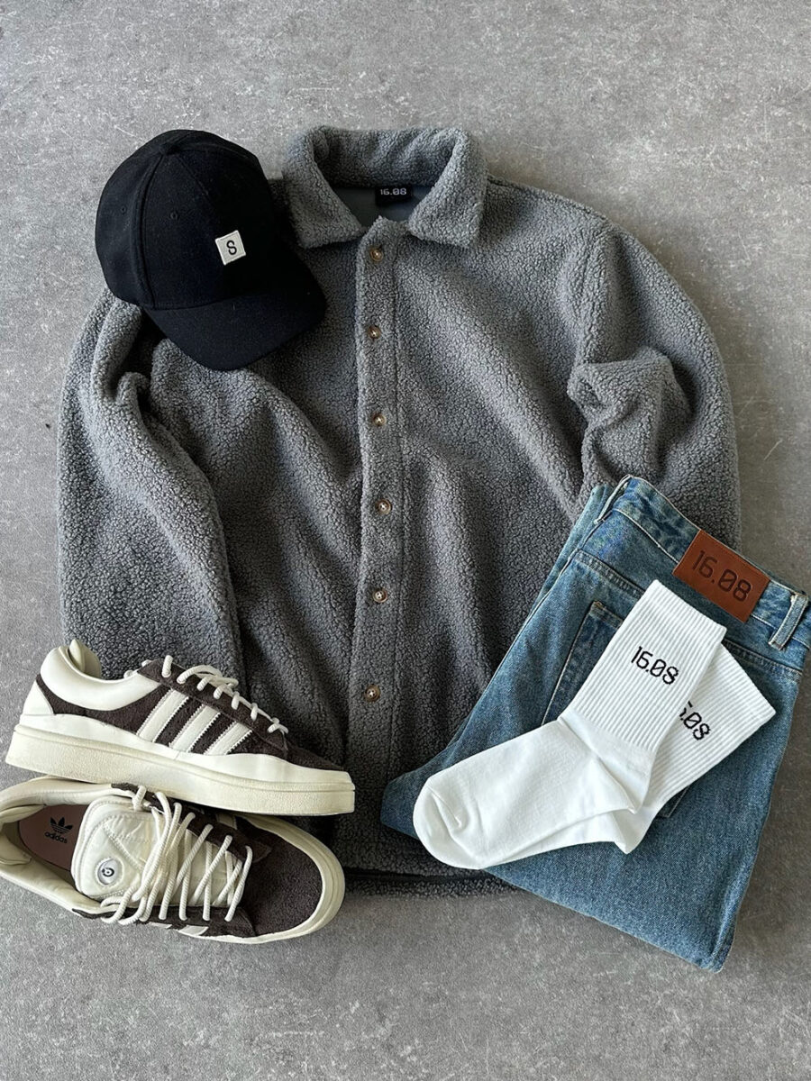 Grey teddy Outfit 1608 WEAR